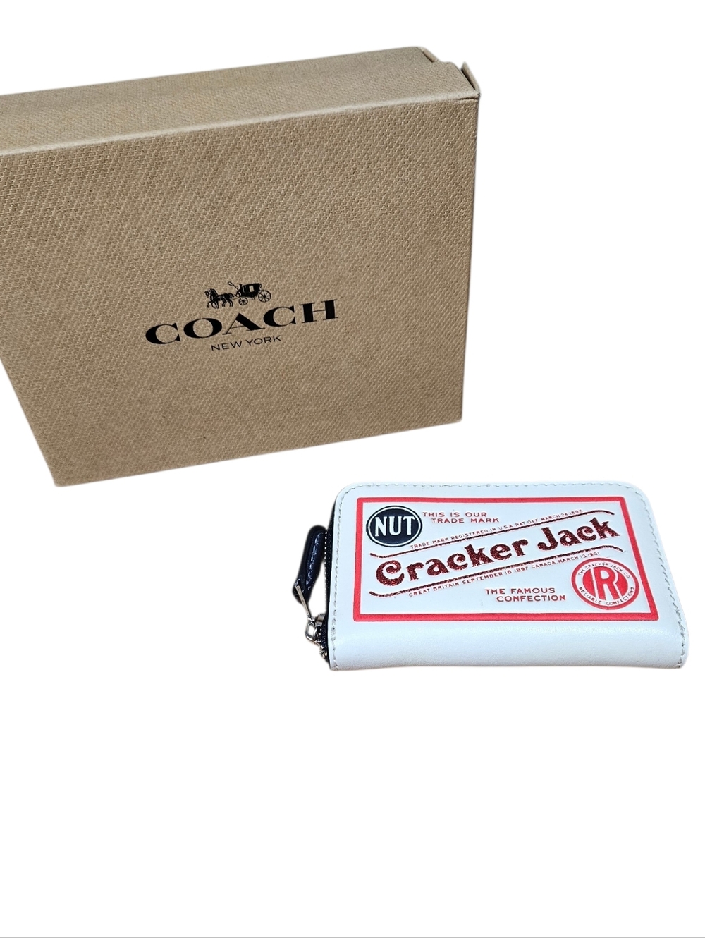 Coach X Cracker Jack Zip Around Card Wallet With Gift Box
